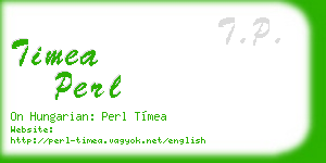 timea perl business card